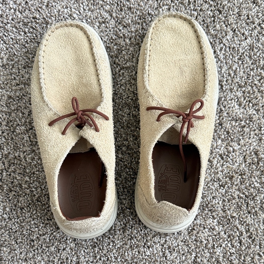 Hey Dude Men's Cream Loafers